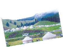 新疆省-少數民族蒙古包