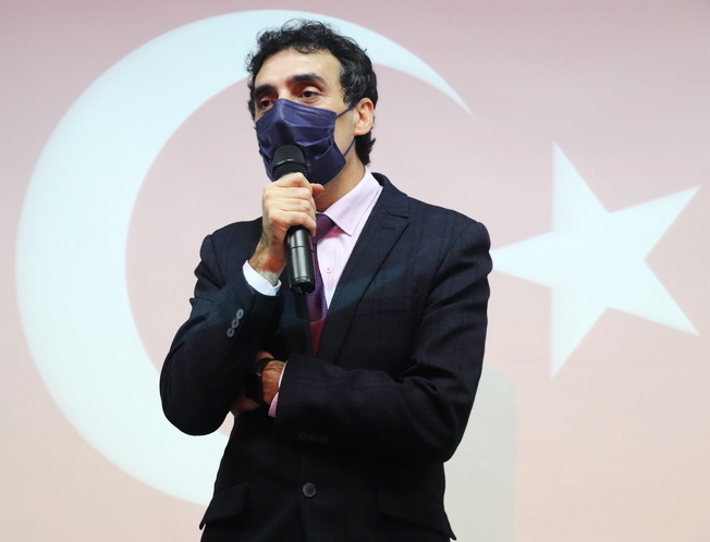 土耳其駐臺努魯拉·阿伊瓦茲副代表演講。（照片由主辦單位提供），點擊左鍵可預覽大圖(另開新視窗)