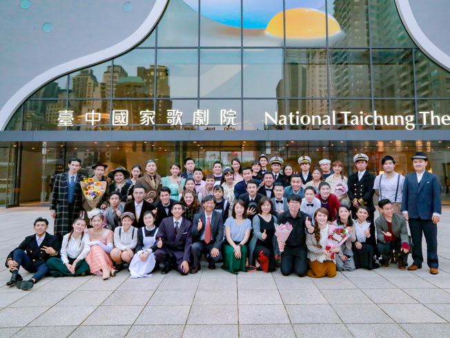 Performers of the musical, Titanic, at the National Taichung Theater