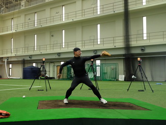 嘉大體育與健康休閒學系歐大榮同學棒球投擲力學的動作分析。