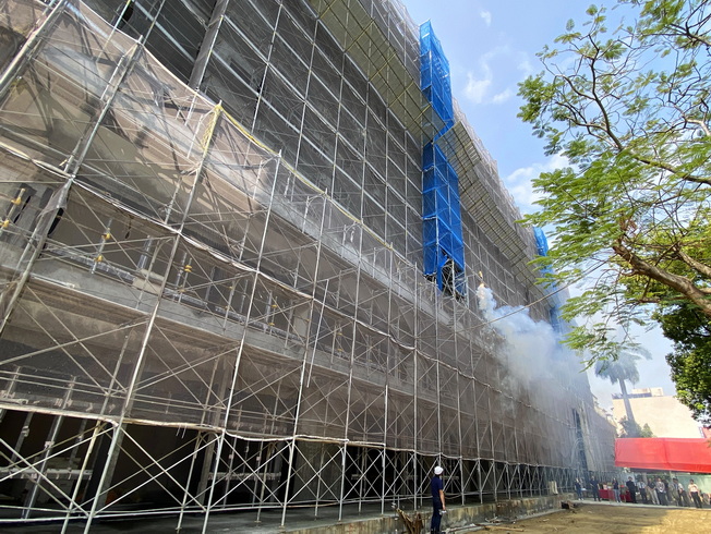 嘉大新民校區學生宿舍新建工程，預定明年2月主體工程竣工。