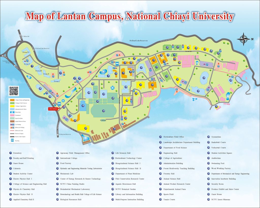 Map of Lantan Campus, National Chiayi University
